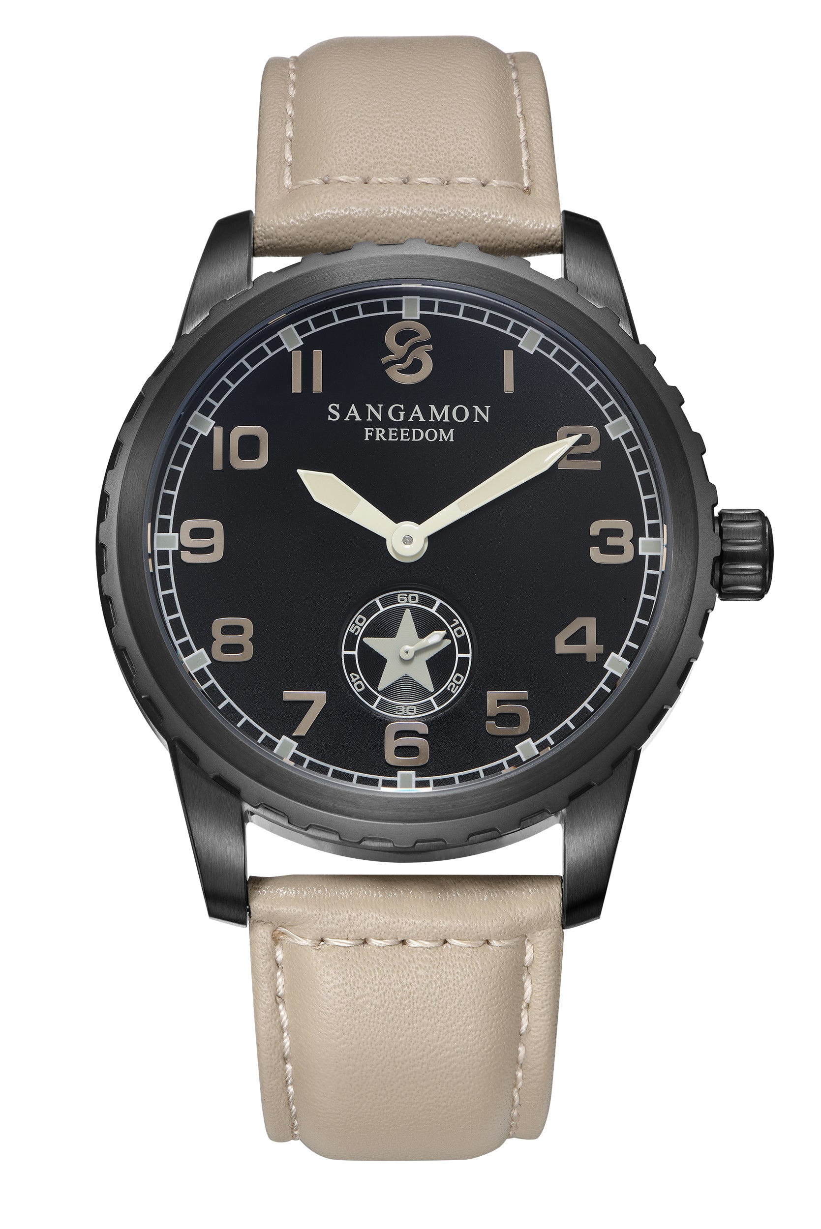 Omaha Beach - Black/Sand – Sangamon Watches