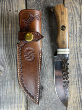 Load image into Gallery viewer, "Salisbury Collection" Fixed-Blade Hunting Knife - Walnut Handle