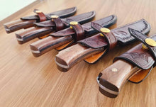Load image into Gallery viewer, "Salisbury Collection" Fixed-Blade Hunting Knife - Walnut Handle