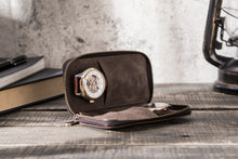 Load image into Gallery viewer, Genuine Leather Zipper Watch Case - New!