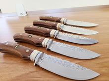 Load image into Gallery viewer, &quot;Salisbury Collection&quot; Fixed-Blade Hunting Knife - Walnut Handle
