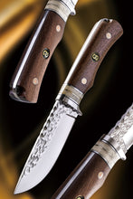 Cargar imagen en el visor de la galería, &quot;Salisbury Collection&quot; Fixed-Blade Hunting Knife - Walnut Handle
